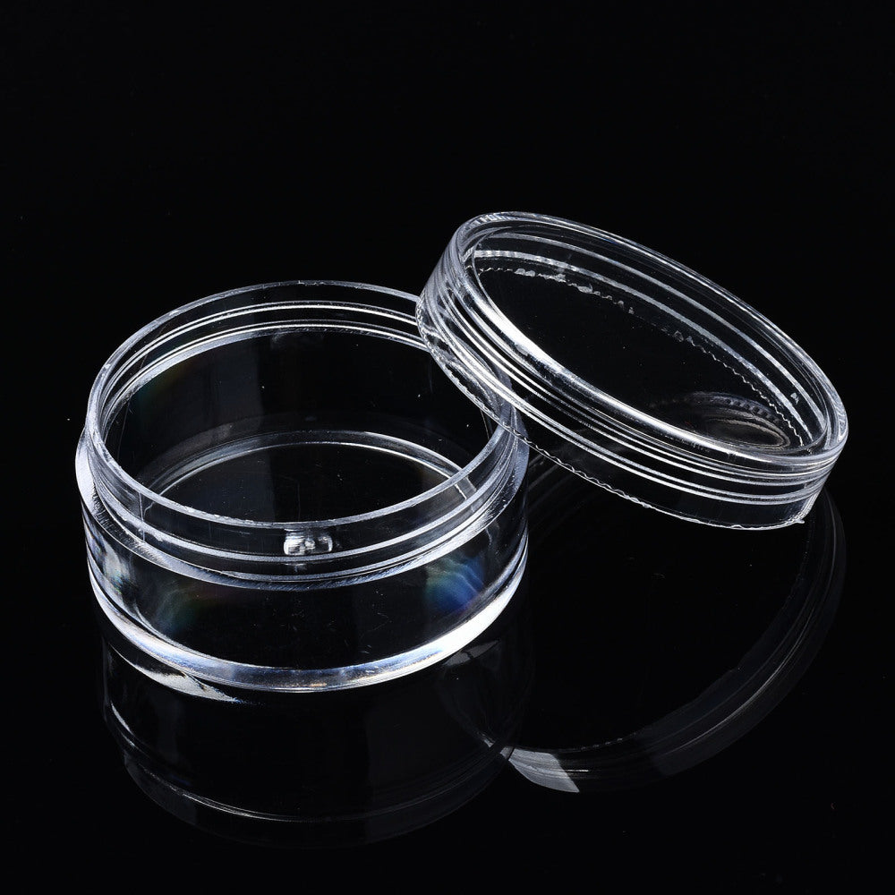 Bead Storage Container- Clear, 4.95 x 2.45cm, Inner Diameter: 4.2cm