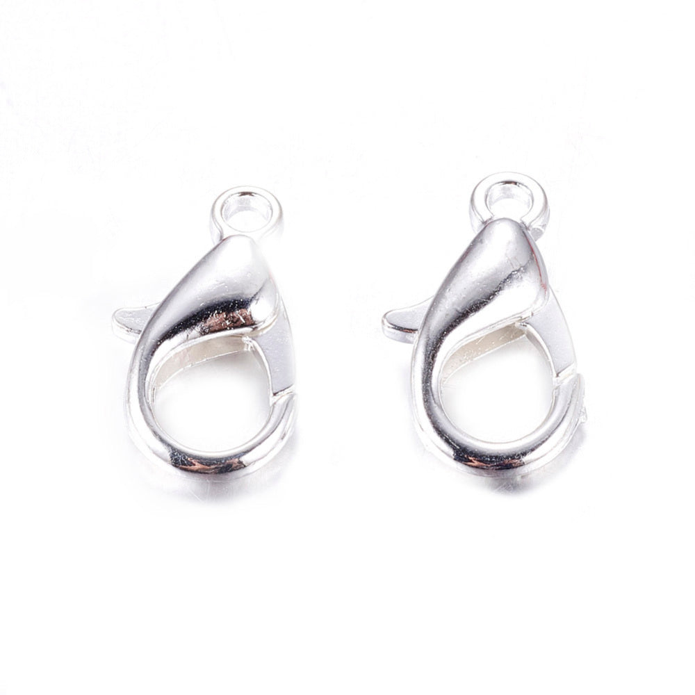 Silver Plated Lobster Clasp 12x6mm - Pack of 100