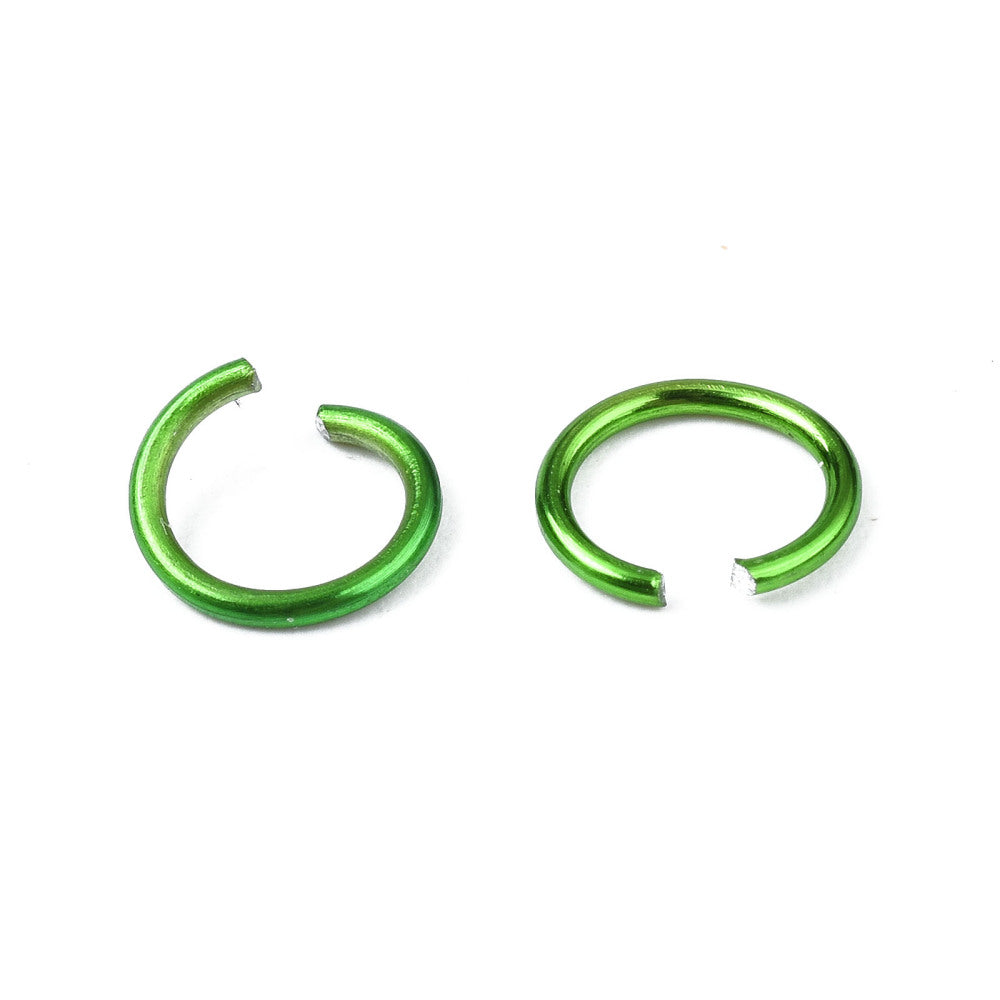Aluminium Jump Rings 10mm x 1.0mm - Green - Pack of 800