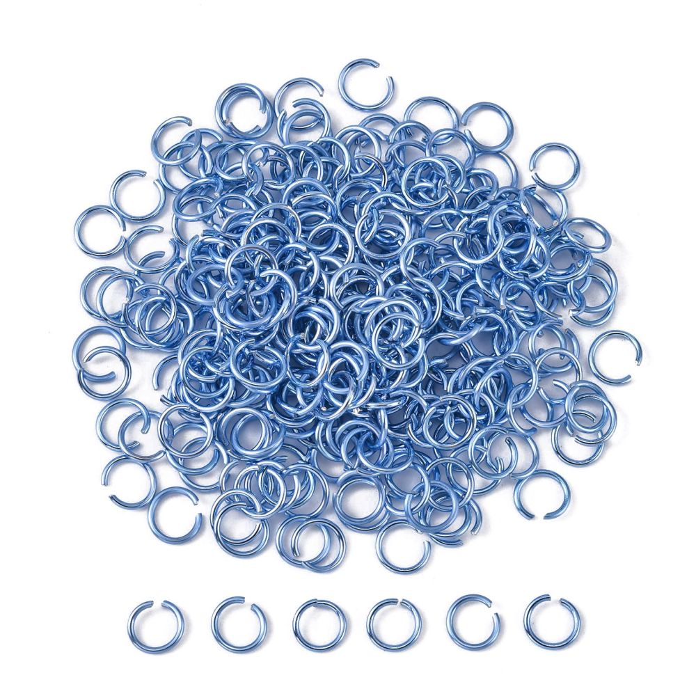 Aluminium Jump Rings 6mm x 0.8mm - Cobalt Blue - Pack of 2000