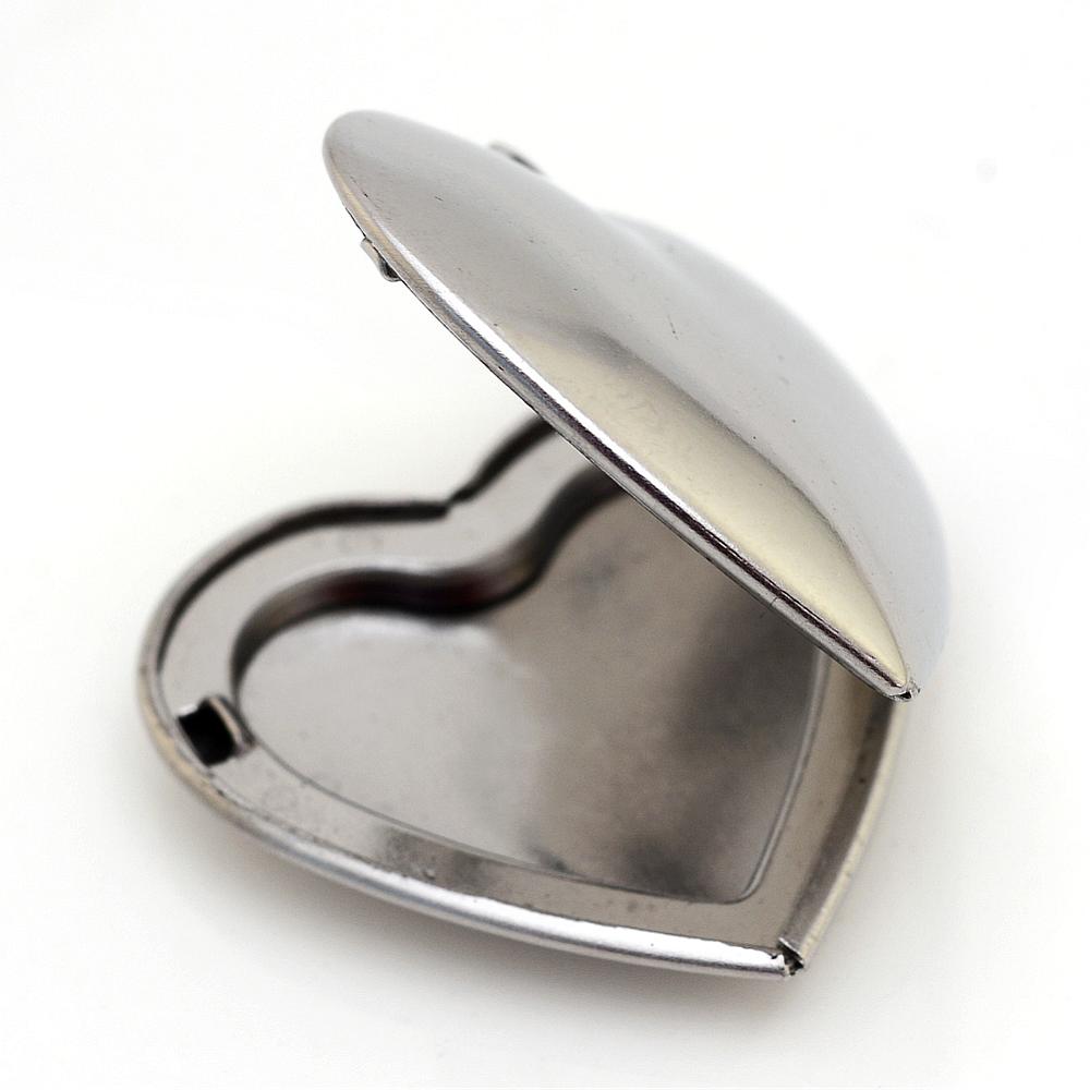 Stainless Steel Heart Photo Locket 29 x 28 x 7 mm - Pack of 10