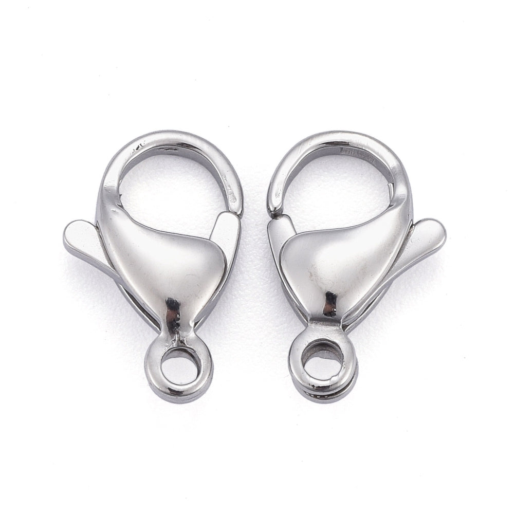 Stainless Steel Lobster Clasp 13x8mm - Pack of 10