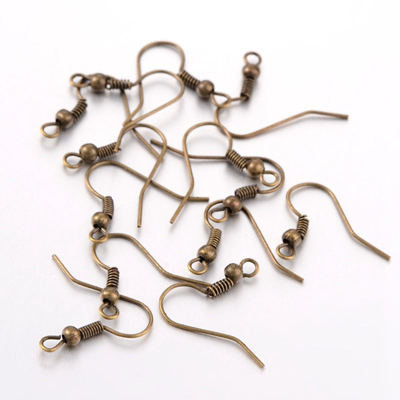 Antique Bronze Earring Hooks - 18 mm - Cadmium, Nickel & Lead Free - Pack of 100
