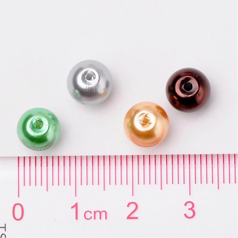 Glass Pearl Beads 8mm (1.0mm Hole) Halloween Mix - Pack of 100