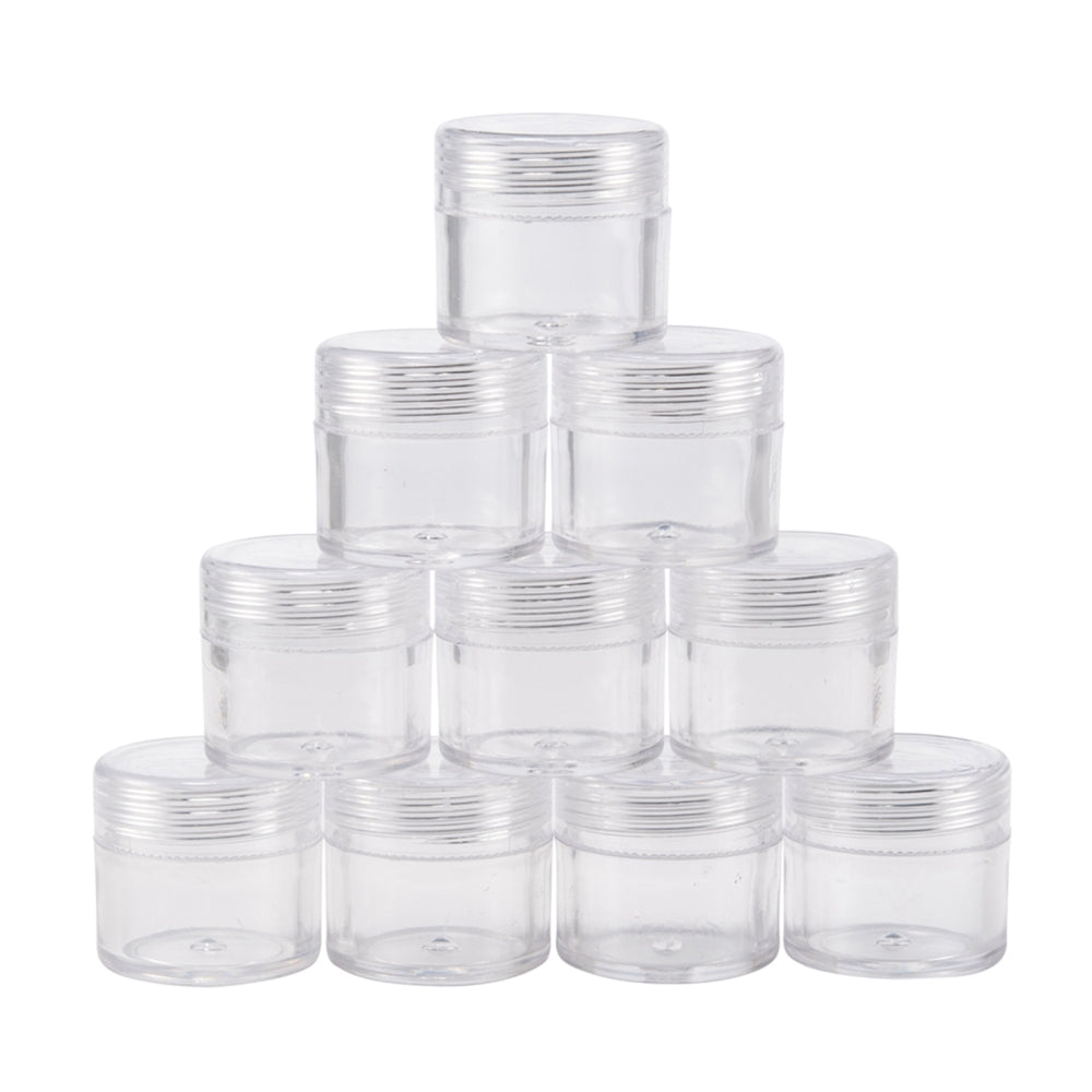 Plastic Bead Storage Containers 3.4cm x 3.3cm, Capacity: 10ml(0.34 fl. oz)