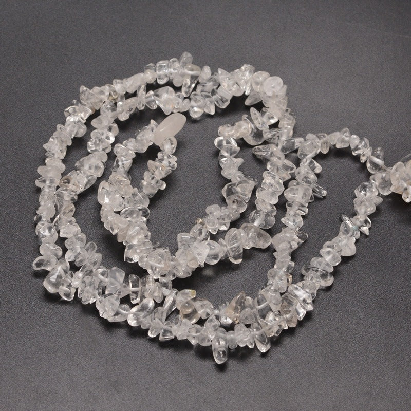 Natural Quartz Crystal Chip Beads 5-8mm Wide - 32" Strand