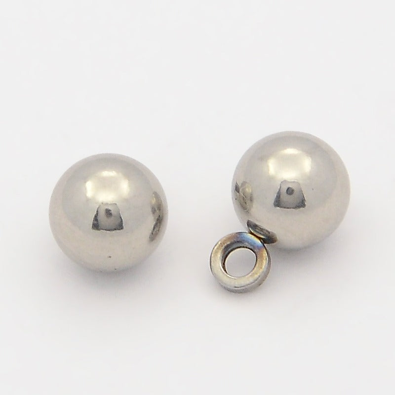 Stainless Steel Ball Chain End - Pack of 10