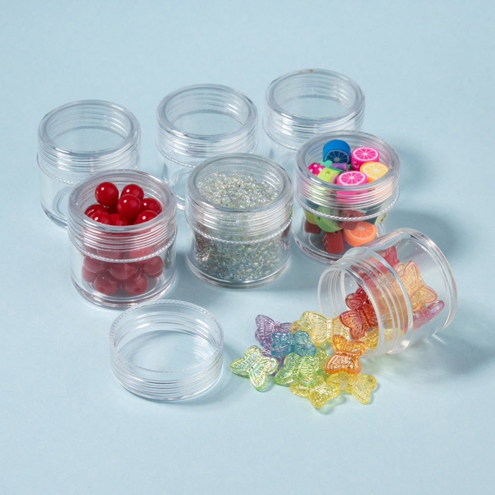 Plastic Bead Storage Containers 3.4cm x 3.3cm, Capacity: 10ml(0.34 fl. oz)