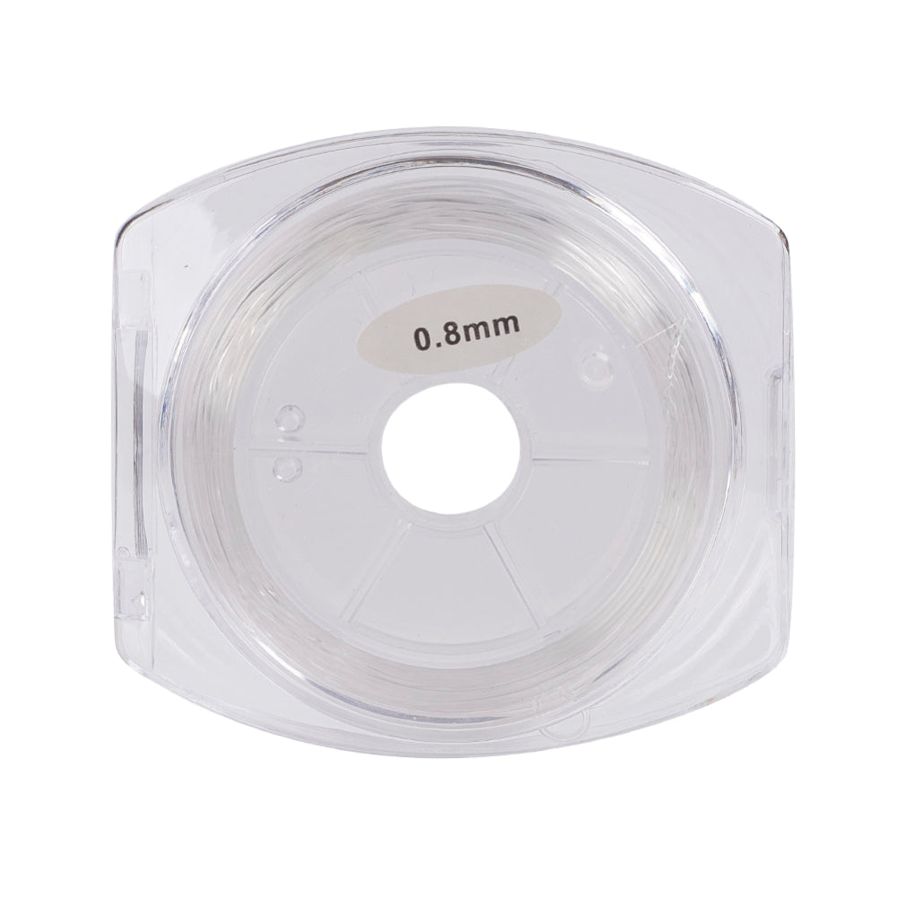 Elastic Crystal Cord 0.8mm Clear - 11m Roll