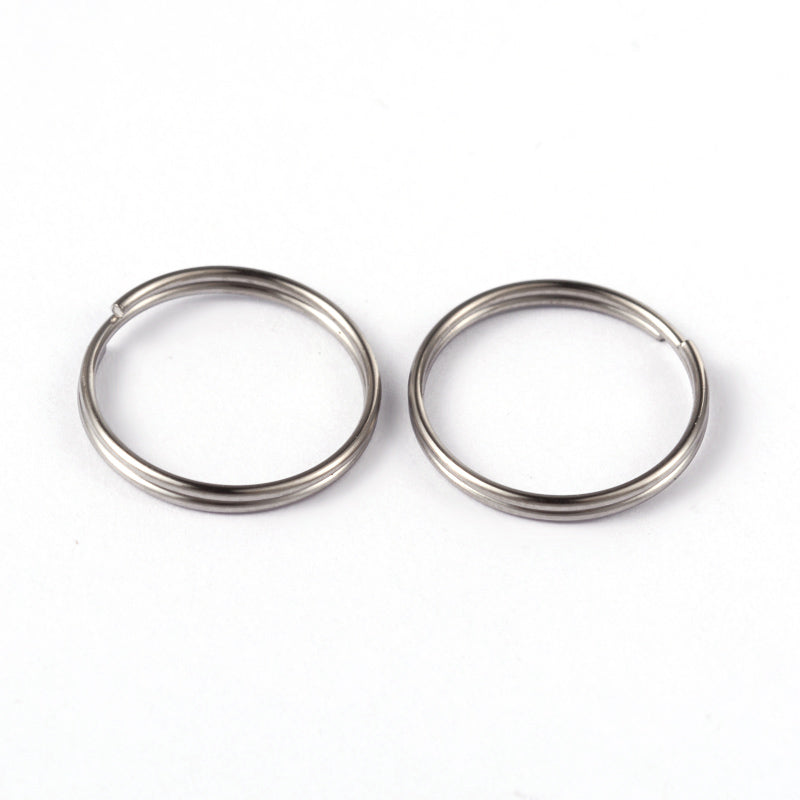 Stainless Steel Key Ring 15 x 1.8 mm - Pack of 10