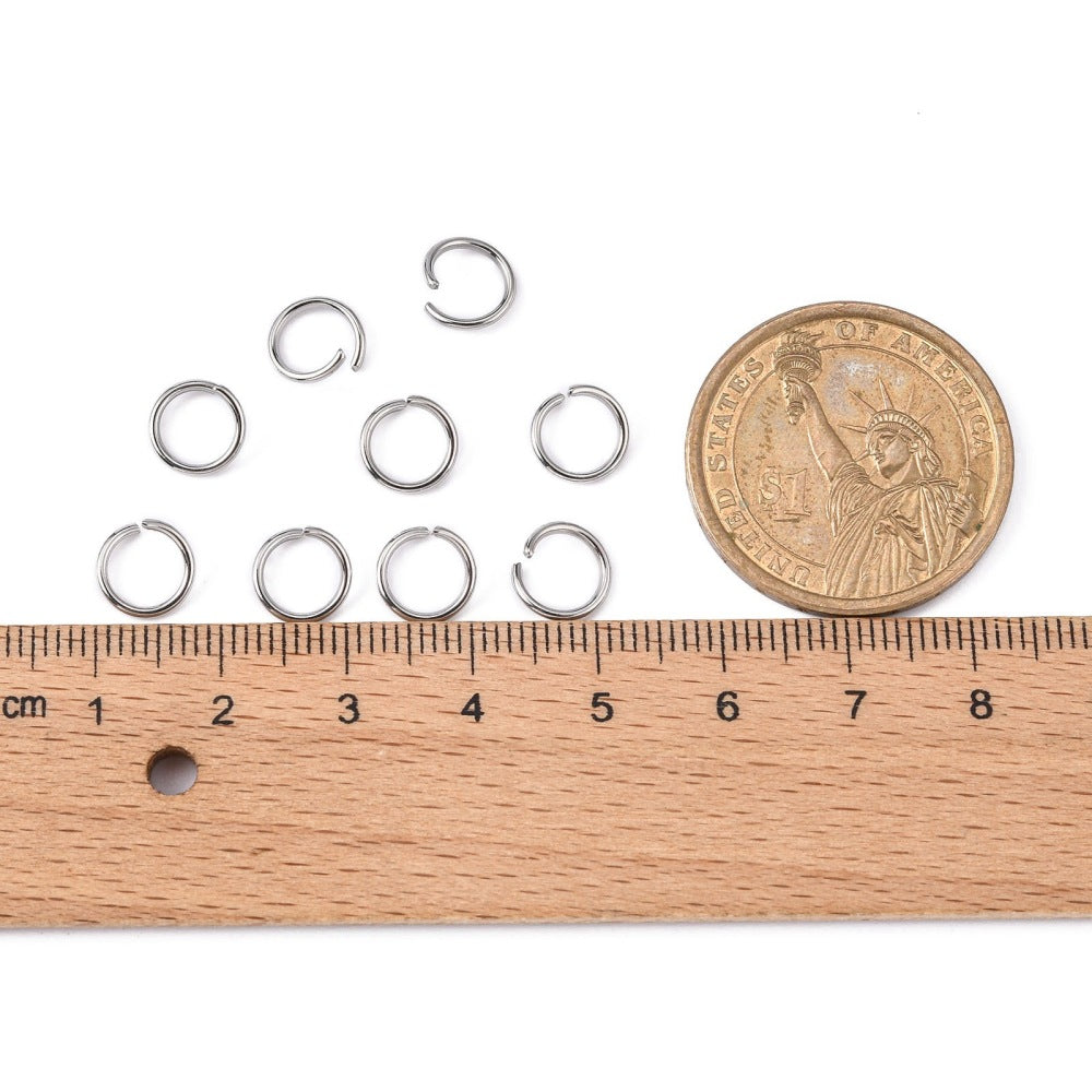 Stainless Steel Jump Ring 8 mm - Pack of 75