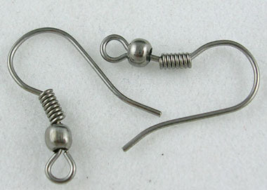Gunmetal Earring Hooks - 18 mm - Cadmium, Nickel & Lead Free - Pack of 50