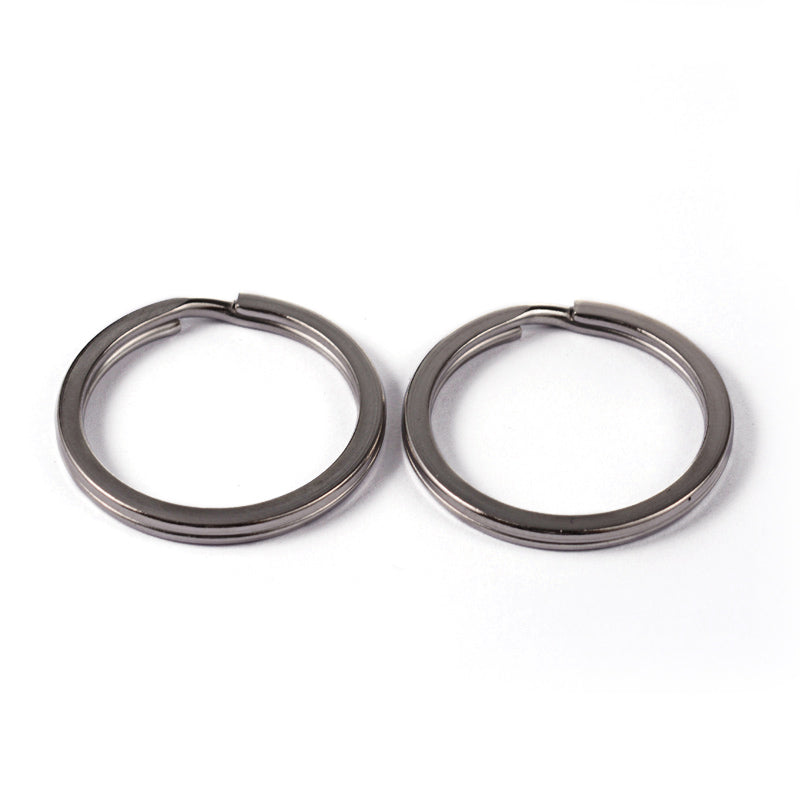 Stainless Steel Key Ring 30 x 2 mm - Pack of 10