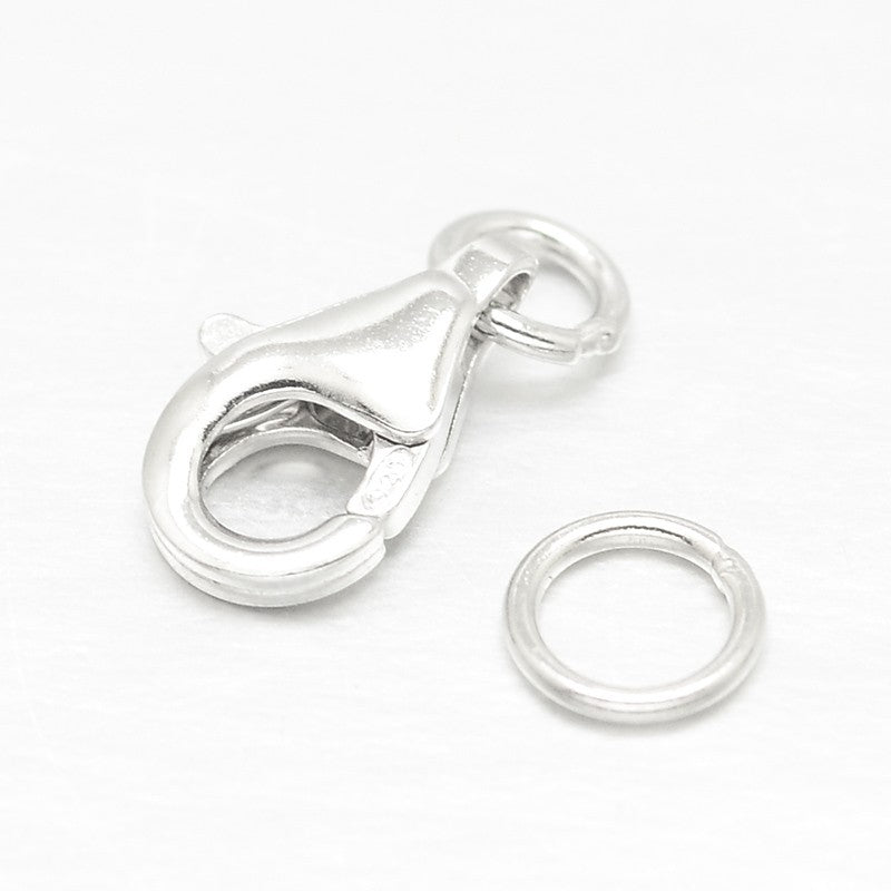 Sterling Silver 925 Lobster Clasp 9x6x2.5mm