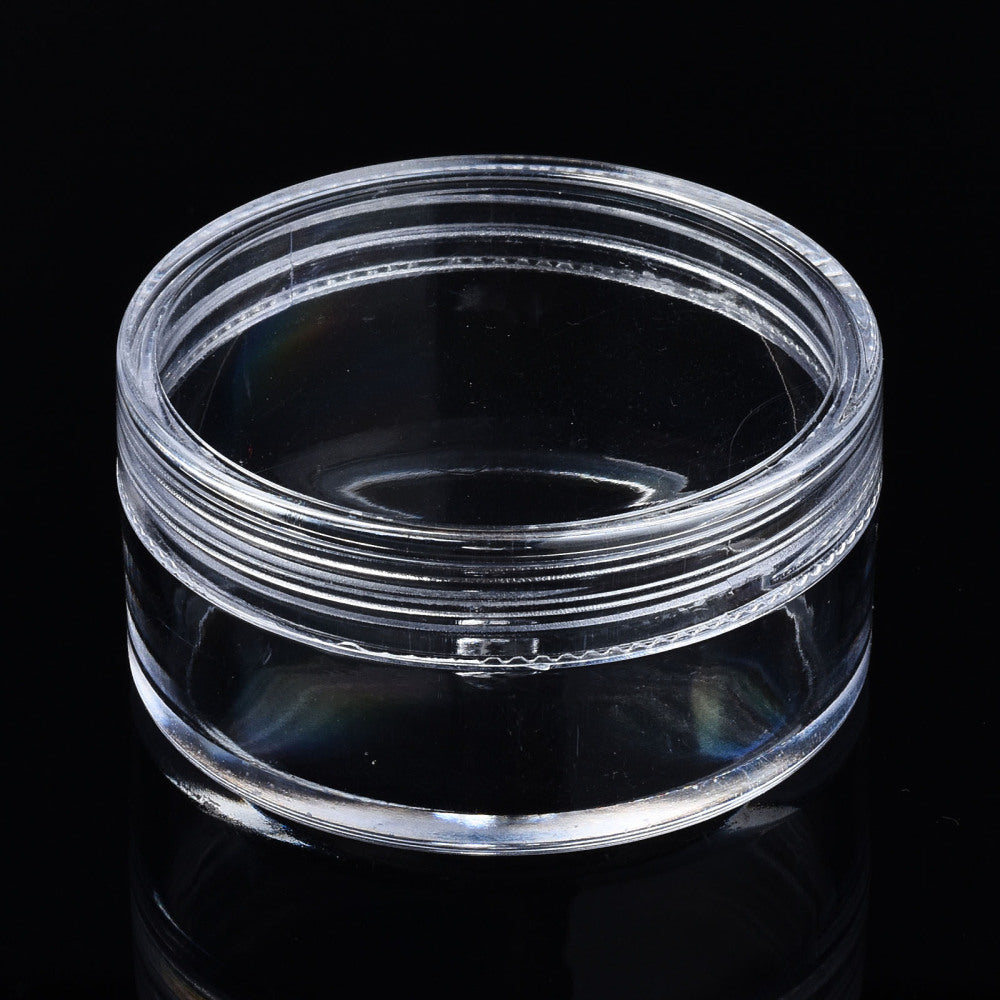 Bead Storage Container- Clear, 4.95 x 2.45cm, Inner Diameter: 4.2cm