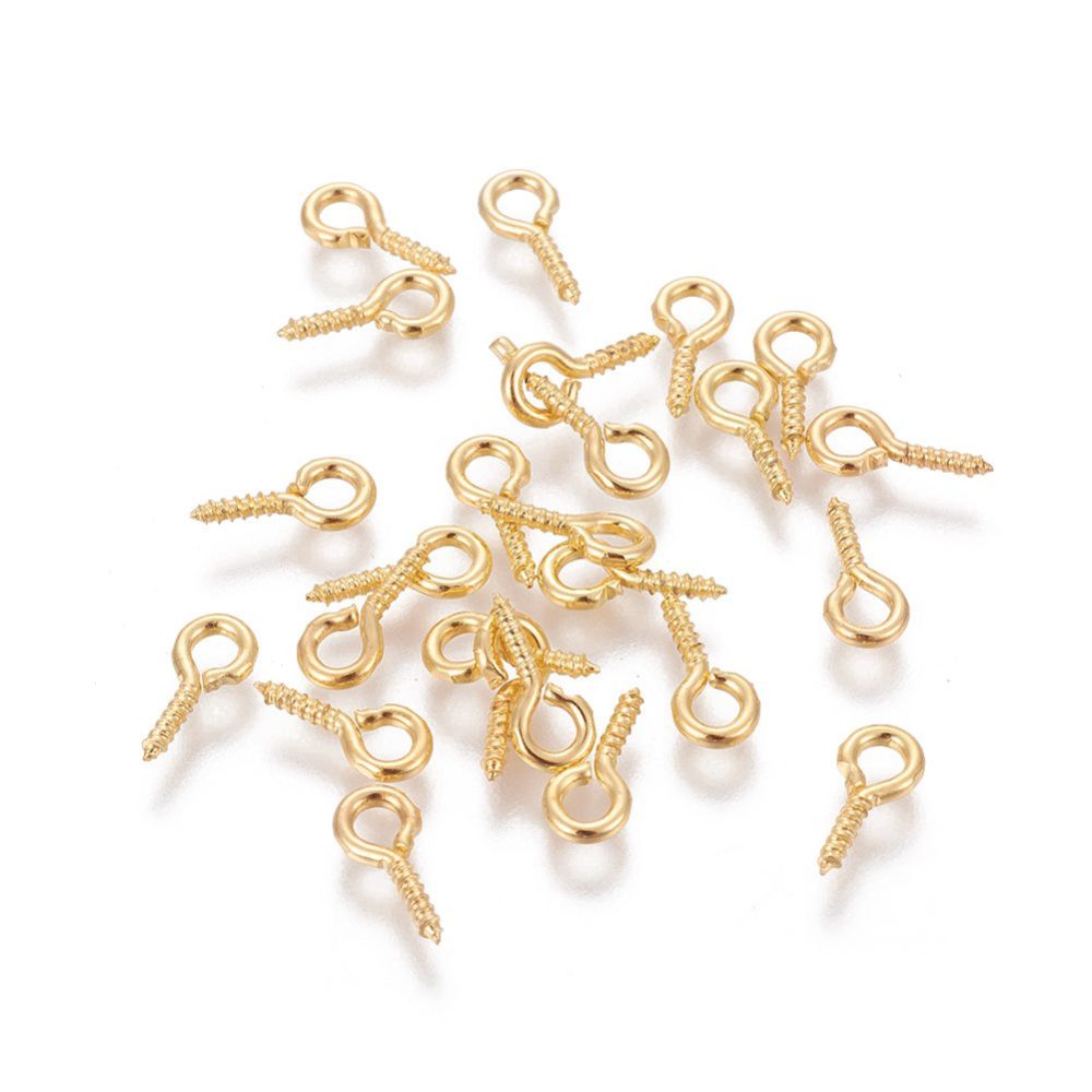 Screw Eye Bail 10 mm - Gold - Pack of 500