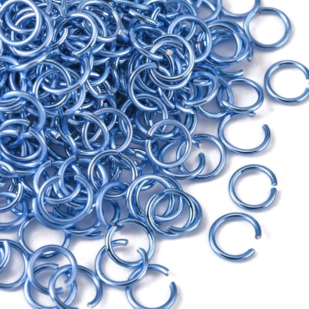 Aluminium Jump Rings 6mm x 0.8mm - Cobalt Blue - Pack of 2000