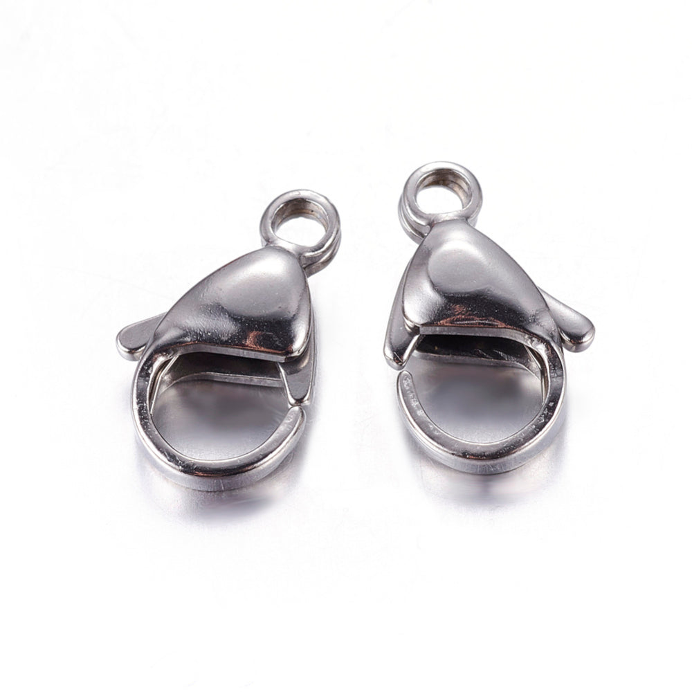 Stainless Steel Lobster Clasp 15x9mm - Pack of 10