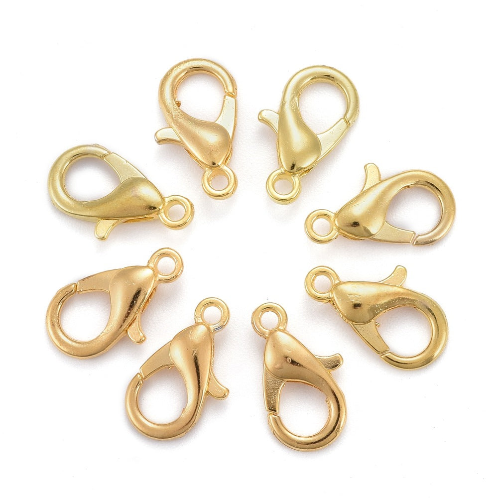 Golden Lobster Clasp 14 x 8 mm - Pack of 100