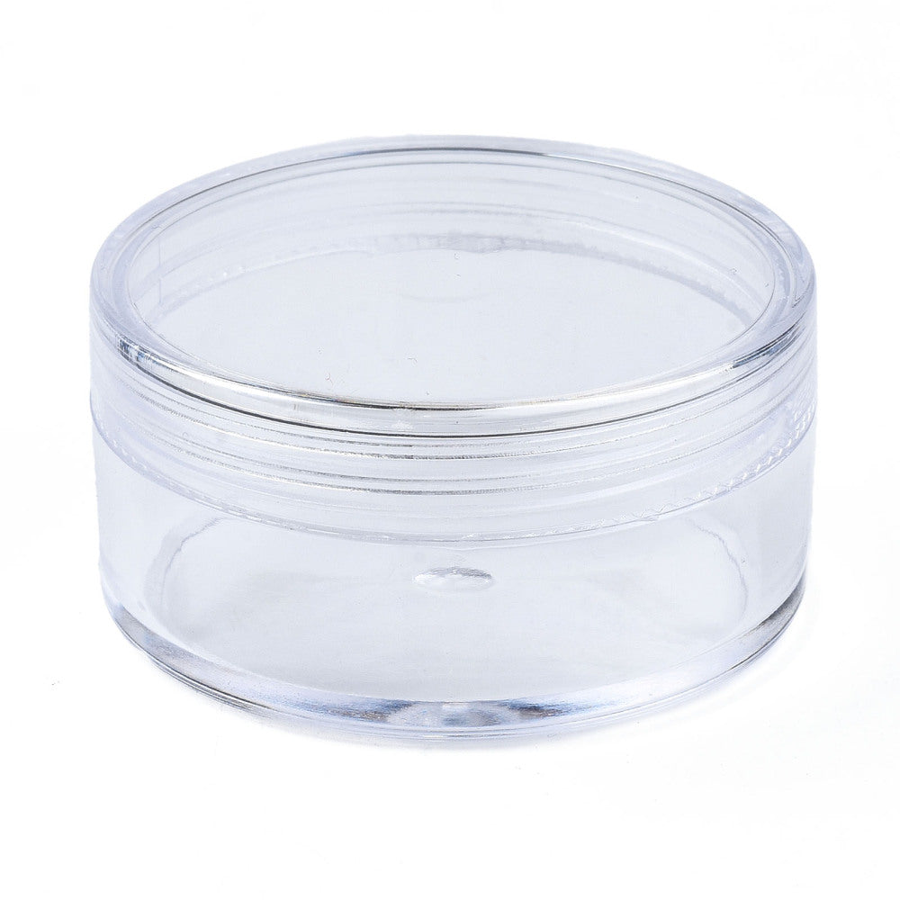 Bead Storage Container- Clear, 4.95 x 2.45cm, Inner Diameter: 4.2cm