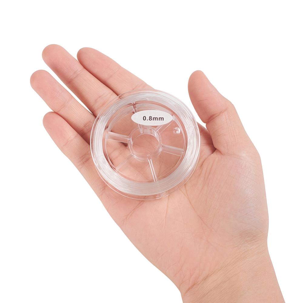 Elastic Crystal Cord 0.8mm Clear - 11m Roll