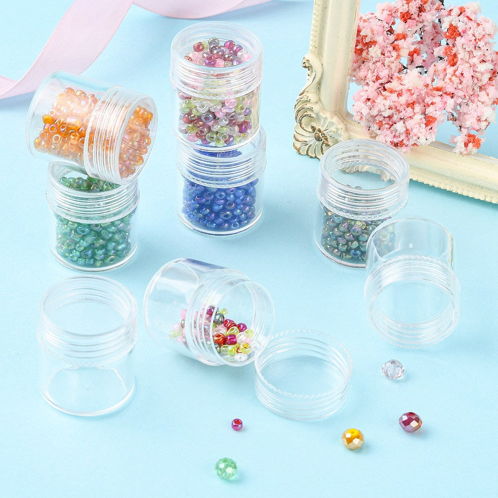 Plastic Beads Containers 2.5cm x 2.8cm Capacity: 5ml - Pack of 12