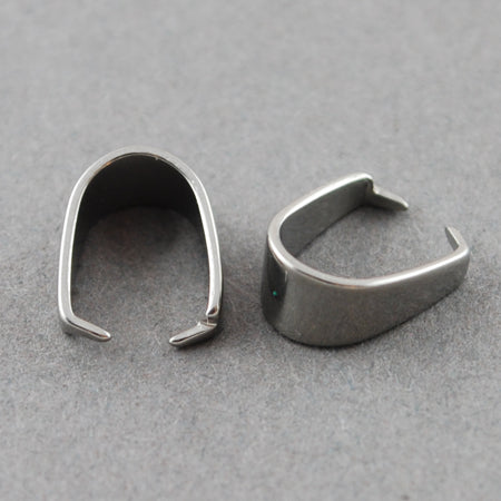 Stainless Steel Pinch Bail 13x9 mm - Pack of 50
