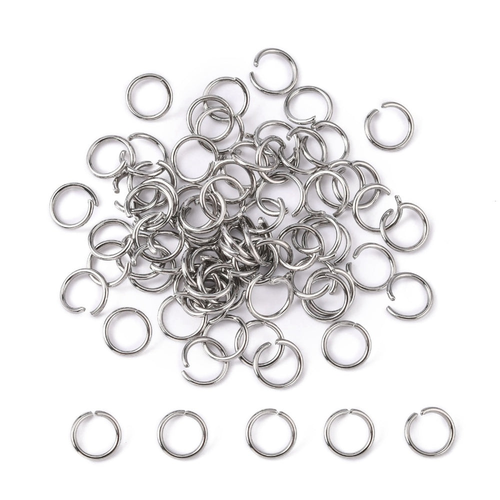 Stainless Steel Jump Ring 8 mm - Pack of 75
