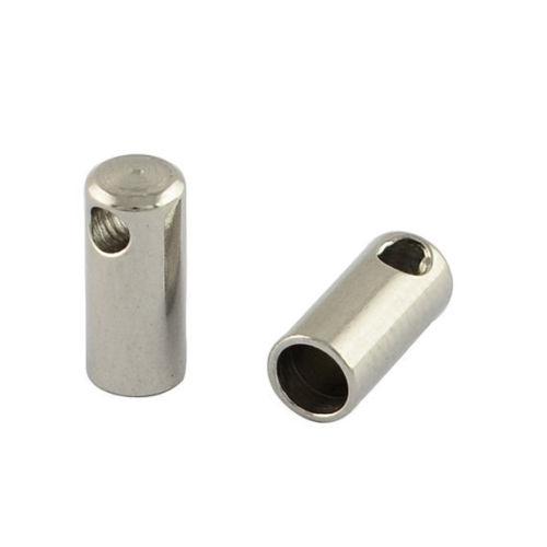 Stainless Steel Cord Ends 7x2mm (1.2mm inner) - Pack of 20