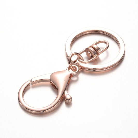 Swivel Key Clasp with Ring 66 mm - Rose Gold