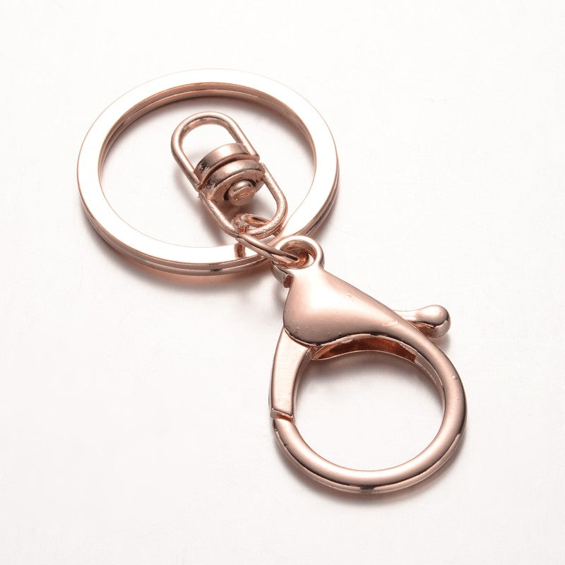 Swivel Key Clasp with Ring 66 mm - Rose Gold