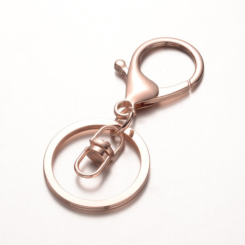 Swivel Key Clasp with Ring 66 mm - Rose Gold