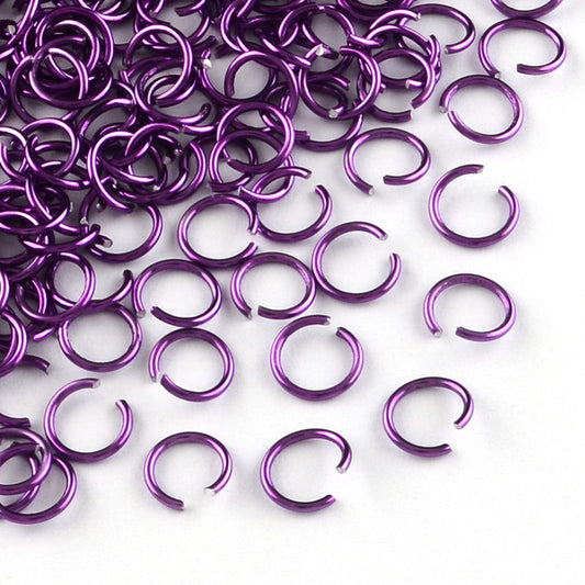 Aluminium Jump Rings 8mm x 1.0mm - Dark Violet - Pack of 900