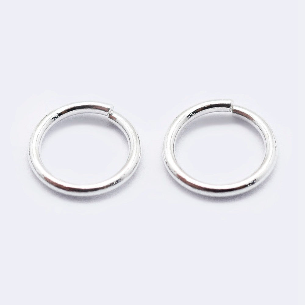 Sterling Silver 925 Jump Ring 8mm x 1mm - Pack of 2