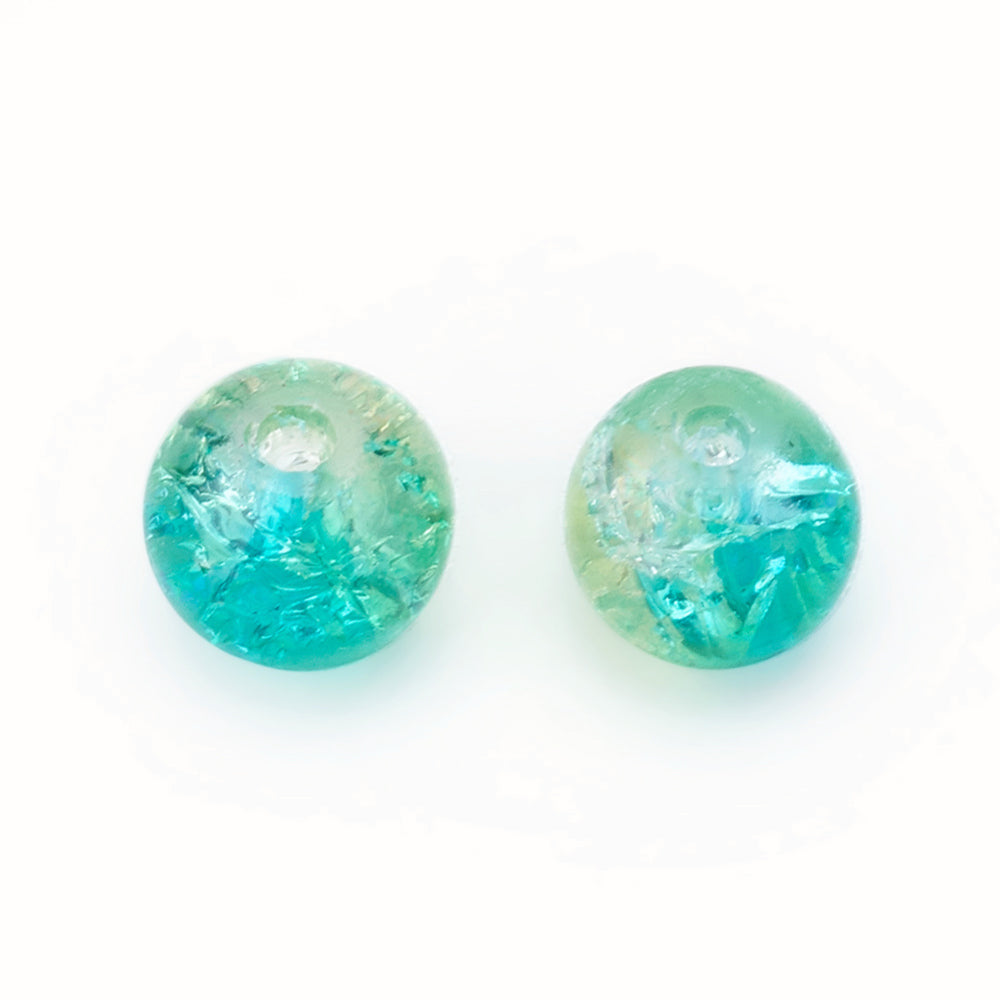 Two Tone Crackle Glass Beads 6mm Mixed Colours - Pack of 200