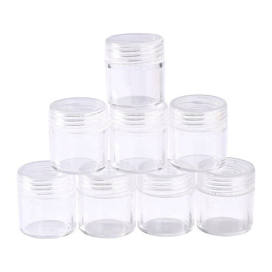 Plastic Beads Containers 2.5cm x 2.8cm Capacity: 5ml - Pack of 12