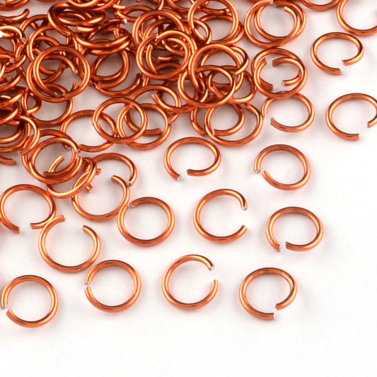 Aluminium Jump Rings 10mm x 1.0mm - Burnt Orange - Pack of 800