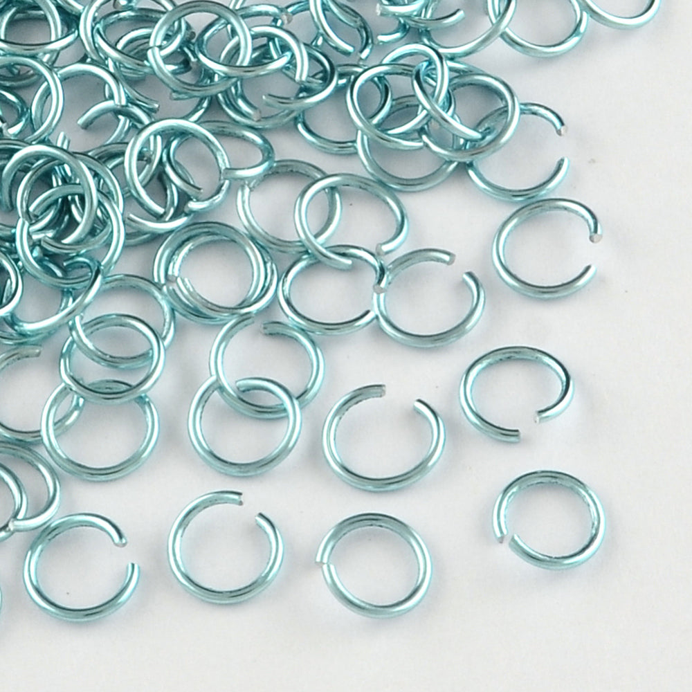 Aluminium Jump Rings 10mm x 1.0mm - Turquoise - Pack of 800