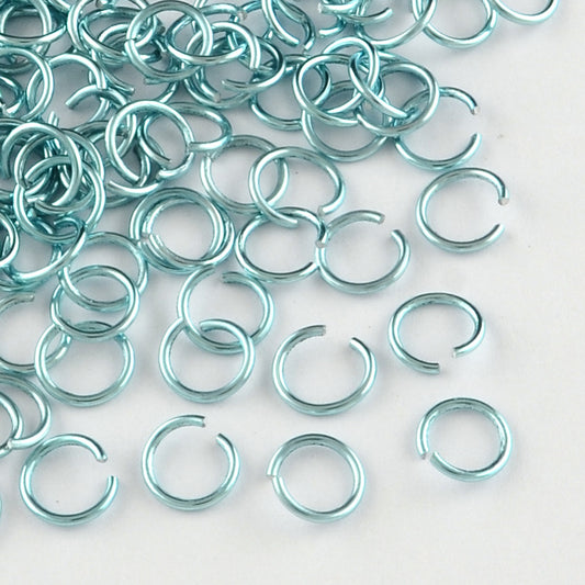 Aluminium Jump Rings 6mm x 0.8mm - Turquoise - Pack of 2000
