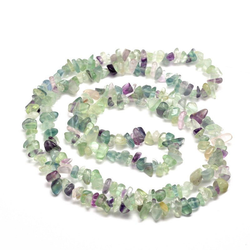 Natural Fluorite Chip Beads 3x8mm Wide - 32" Strand