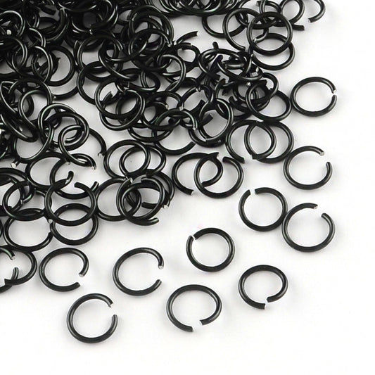 Aluminium Jump Rings 8mm x 1.0mm - Black - Pack of 900