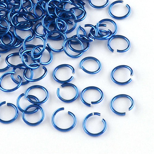 Aluminium Jump Rings 6mm x 0.8mm - Royal Blue - Pack of 2000