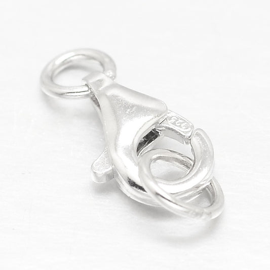 Sterling Silver 925 Lobster Clasp 9x6x2.5mm