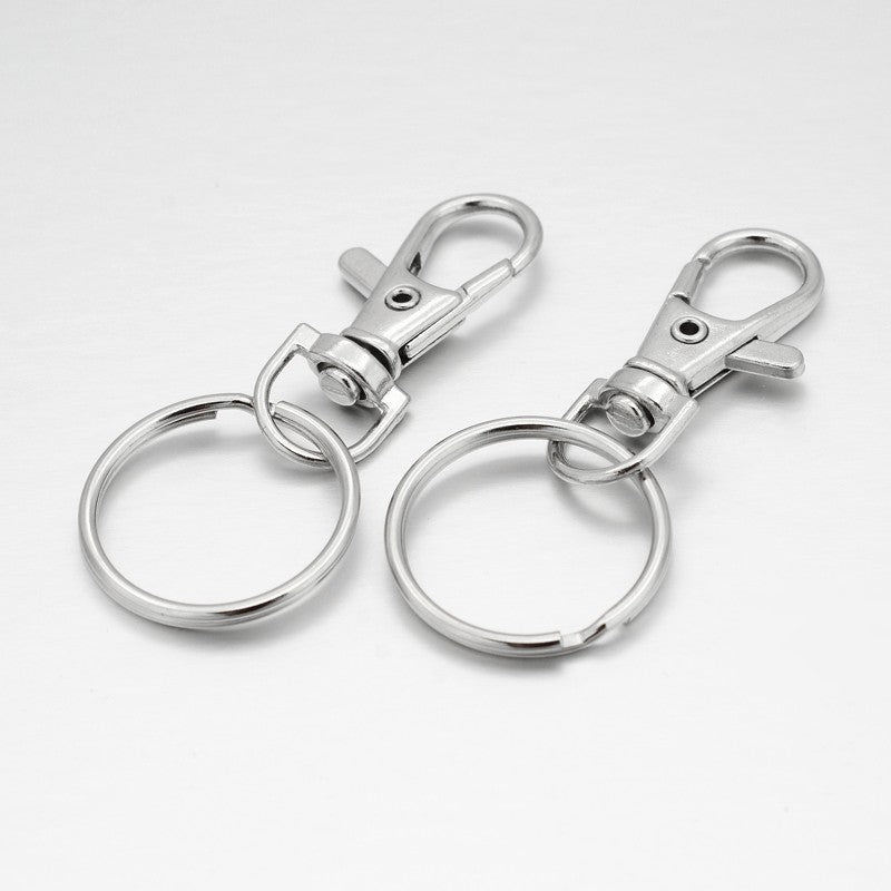 Alloy Swivel Clasp with Key Ring 36x15x5 mm - Pack of 10