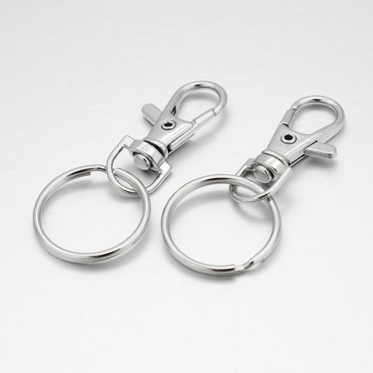 Alloy Swivel Clasp with Key Ring 36x15x5 mm - Pack of 10