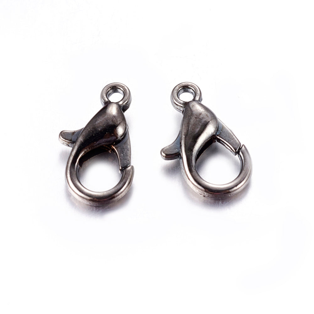Gunmetal Lobster Clasps 16 mm x 8 mm, Hole: 2 mm - Pack of 100