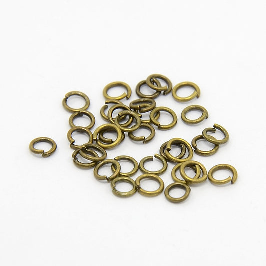 Antique Bronze Coloured Jump Ring 4 mm (2.6 mm ID) - Pack of 70