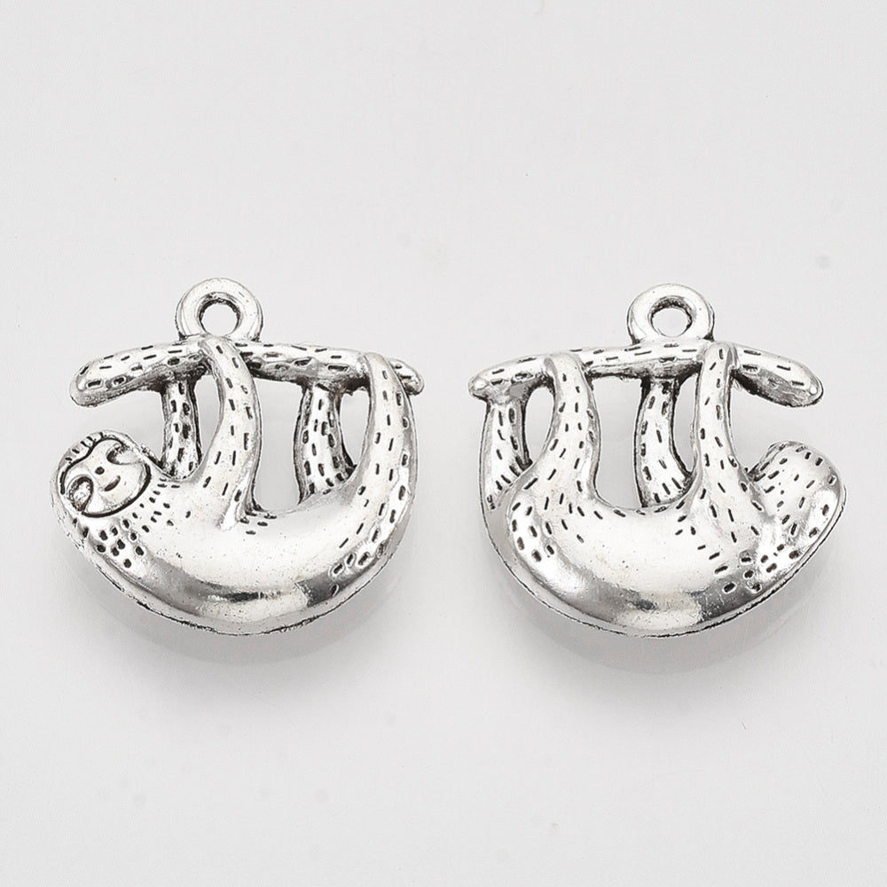Sloth Charms Antique Silver 20.5x19x4.5 - Pack of 10