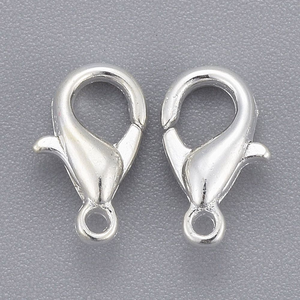 Silver Tone Lobster Clasp 10 x 6 mm - Pack of 100