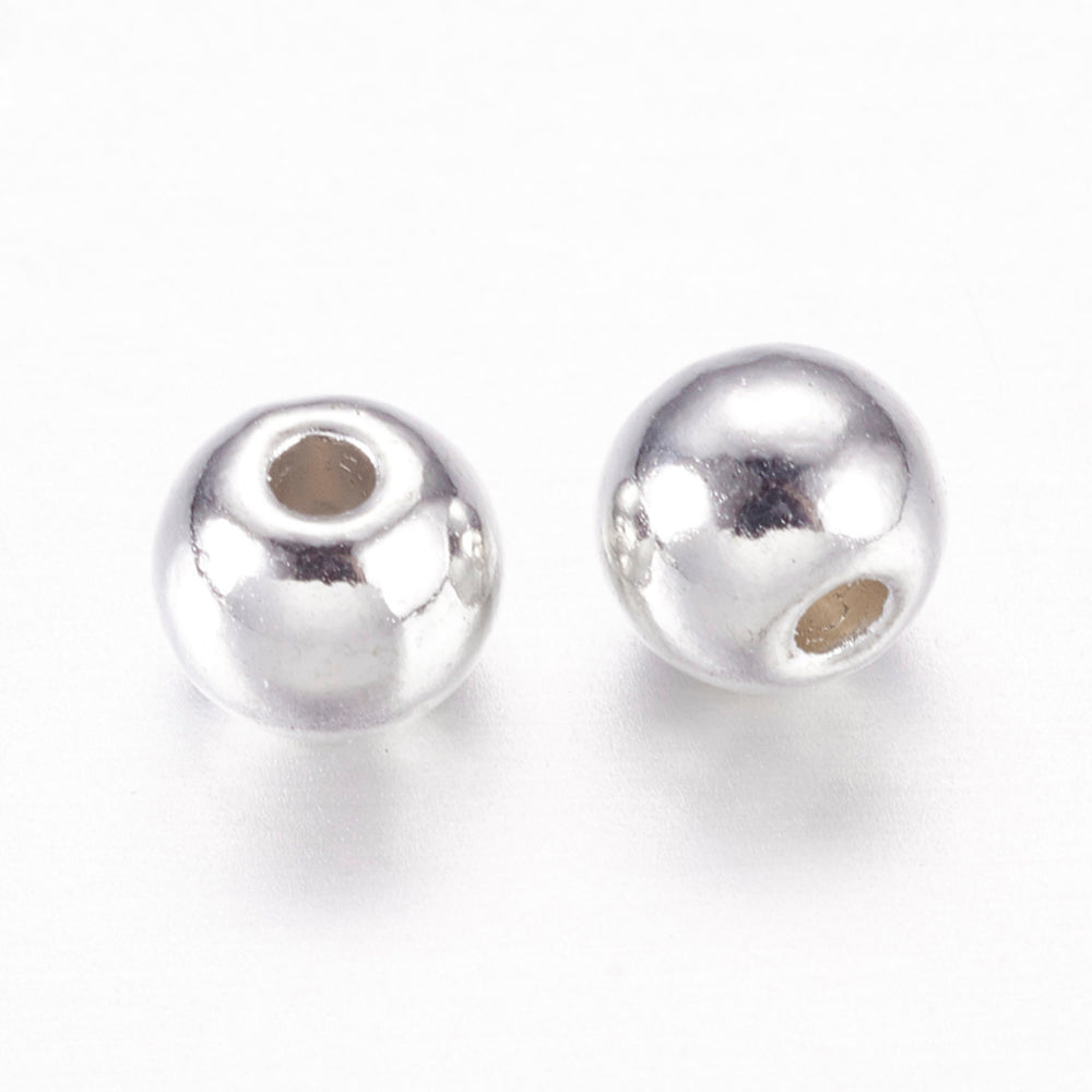 Silver Round Spacer Beads 4mm (1.5mm Hole) - Pack of 100
